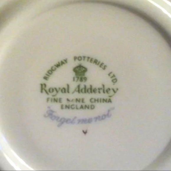 Adderley English vintage Finebone China cup saucer desert salad plate (set of 3) - Picture 6 of 12